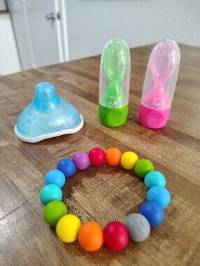 Munchkin Click Lock Food Pouch Spoon Tips Kiinde Twist Active Latch Nipple HTF
